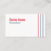 赤モダンユニークと青のプロフェッショナル 名刺 (正面)