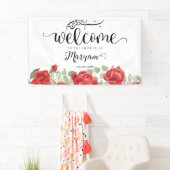 赤モダンローズイスラム教シャワーバナー 横断幕 (インサイチュ)