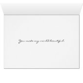 赤モダンローズカスタム文字グリーティングカード (内部横(下))