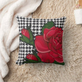 赤モダンローズピロースタイル2 クッション (ブランケット)