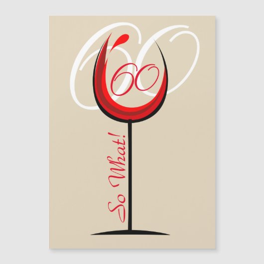 赤モダンワやる気を起こさせるイングラス60誕生日 (正面)