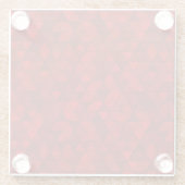 赤モダン三角形のジオメトスタイリッシュリとトレンディー ガラスコースター (裏面)