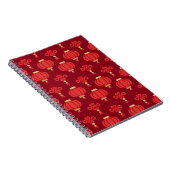 赤モダン中国の提灯 ノートブック (右側)