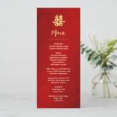 赤モダン中国の結婚の 招待状 (スタンド正面)