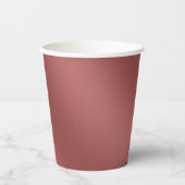 赤モダン傾無地の波パターン 紙コップ (正面)