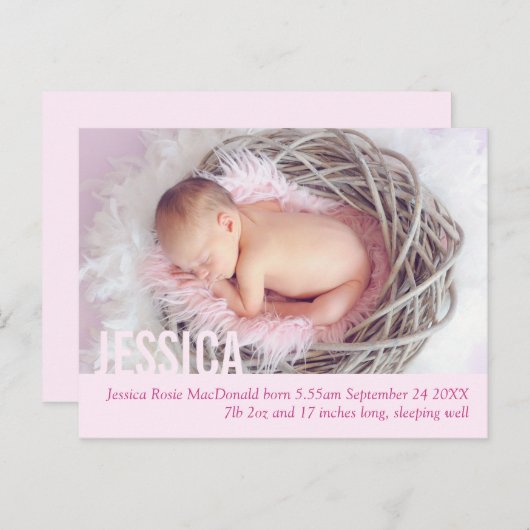 赤モダン児の写真の発表はがき 案内ポストカード (正面/裏面)