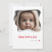 赤モダン写真バレンタインデー シーズンカード (正面)