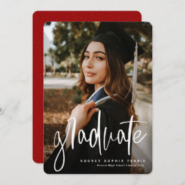 赤モダン写真卒業の発表