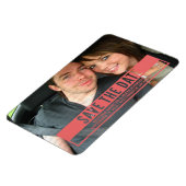 赤モダン切り取り日付磁石を保存 マグネット (左側)