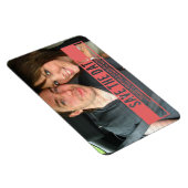 赤モダン切り取り日付磁石を保存 マグネット (右側)