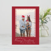 赤モダン北欧クリスマス シーズンカード (スタンド正面)