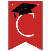 赤モダン卒業祝賀会 バンティングフラッグ (第1の旗)