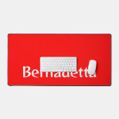 赤モダン名 |ミニマルエレガントリスト デスクマット (キーボード&マウス)