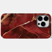 赤モダン大理石 Case-Mate iPhoneケース (裏面 (横))