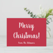 赤モダン家族クリスマスカード シーズンカード (スタンド正面)