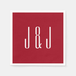 赤モダン平野結婚の スタンダードカクテルナプキン