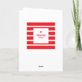 赤モダン幸せな父の娘婿 カード (裏面)