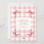 赤モダン弓メリークリスマスフォト シーズンカード (裏面)