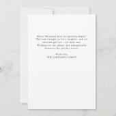 赤モダン弓メリークリスマスフォト 招待状 (裏面)