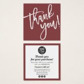 赤モダン感謝していい字の文字 (正面&裏面)