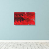 赤モダン抽象芸術絵画アートキャンバスプリント キャンバスプリント (インサイチュ (ウッドフロア))