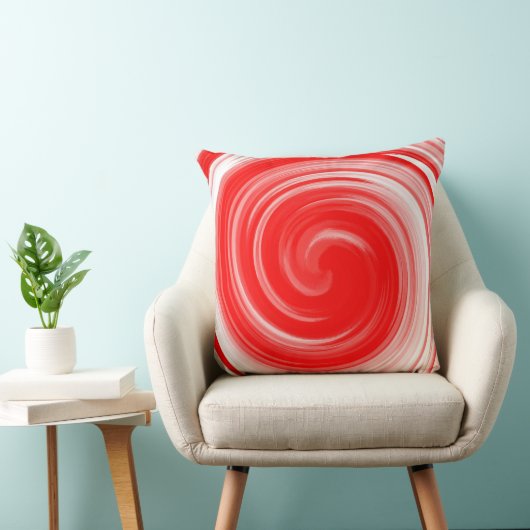 赤モダン旋回抽象芸術アート クッション (椅子)