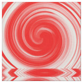 赤モダン旋回抽象芸術アート ファブリック (クローズアップ)