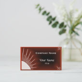 赤モダン日企業の 名刺 (スタンド正面)