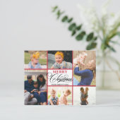 赤モダン書エレガント道写真コラージシック シーズンポストカード (スタンド正面)