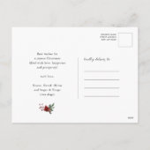 赤モダン書エレガント道写真コラージシック シーズンポストカード (裏面)