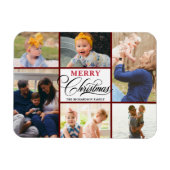 赤モダン書エレガント道写真コラージシック マグネット (横)