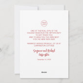 赤モダン果実リース。ビジネスロゴ シーズンカード (裏面)