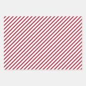 赤モダン水玉模様星線パターンホリデーズ ラッピングペーパーシート (正面3)