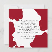 赤モダン水色ベビー発表 招待状 (裏面)