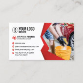 赤モダン洗車自動詳細車気に 名刺 (正面)