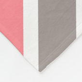 赤モダン灰色ストライプ色 フリースブランケット (角)