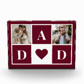 赤モダン父の日2家族フォトブロック フォトブロック (正面)