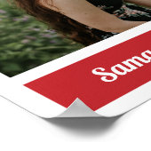 赤モダン版写真卒業ポスター ポスター (角)