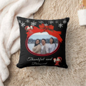 赤モダン白かわいい小妖精や小人水彩家族の写真 クッション (ブランケット)