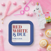 赤モダン白と7月4日USA赤ちゃんシャワー ペーパープレート (パーティー)