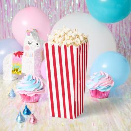 赤モダン白の縦ストライプ柄ギフト フェイバーボックス