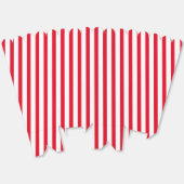 赤モダン白の縦ストライプ柄ギフト フェイバーボックス (見開き)