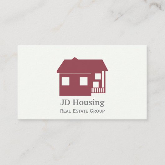 赤モダン白の階級のエテ実在ート名刺 名刺 (正面)