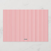 赤モダン白クリスマスフレームストライプ写真 シーズンカード (裏面)