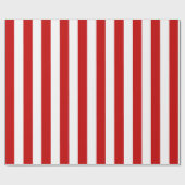 赤モダン白ストライプクリスマス包装紙 ラッピングペーパー (フラット)