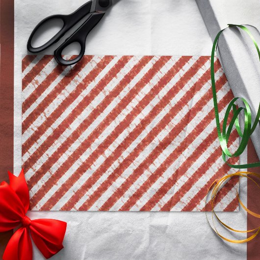 赤モダン白ストライプスタイリッシュエレガント型 薄葉紙