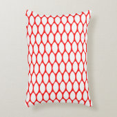 赤モダン白パタン枕 アクセントクッション (正面(垂直))