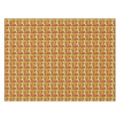 赤モダン白ワインピノチアンチパターンオレンジ テーブルクロス (正面(横))