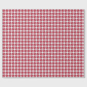 赤モダン白抽象芸術パターン ラッピングペーパー (フラット)