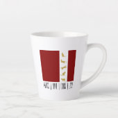 赤モダン白金ゴールドクリスマスキャット カフェラテマグ (右)